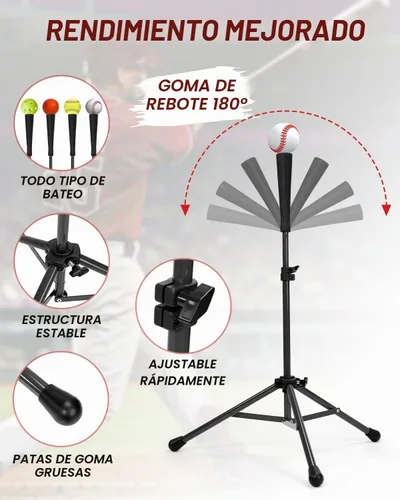 Vista 4 de Gonex Baseball Tee with Tripod Stand, Adjustable for Softball