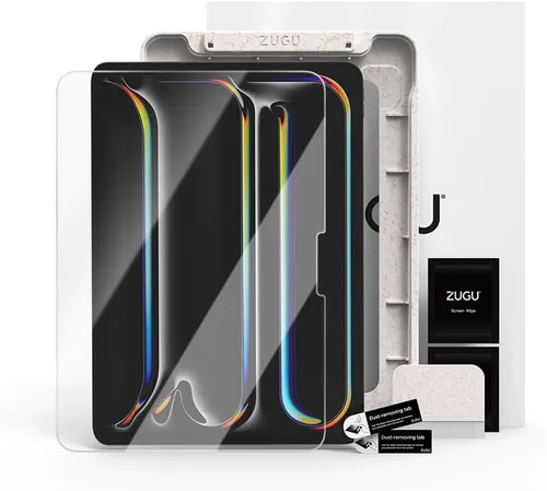 Vista 14 de ZUGU CASE Protector de pantalla para iPad Mini 6 y 7, A17 Pro (A2567, A2568, A2569), película de vidrio templado resistente a arañazos, protector
