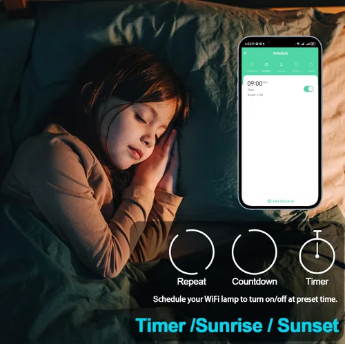 Vista 5 de AICase Enchufe de luz inteligente WiFi E27/E26, [2 unidades] Inteligente WLAN Home Control remoto Soporte de bombilla compatible con Alexa y Google