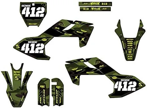 Vista 5 de Kit de base gráfica Mini TC 50 Apache Green Senge 2018-2023 compatible con Husqvarna