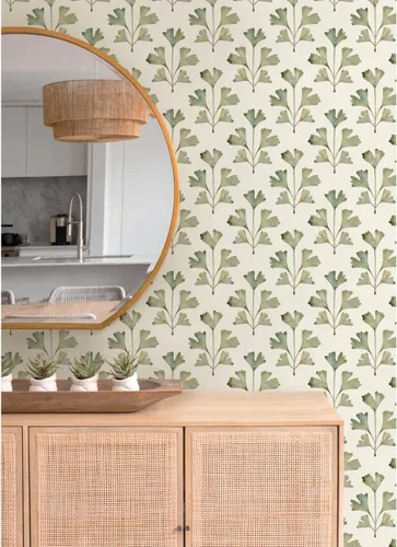 Vista 11 de RoomMates RMK12640PL - Papel pintado para despegar y pegar con diseño de gato verde