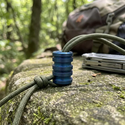 Vista 5 de Cordón para cuchillo, cordón de paracaídas, cuentas de paracaídas, cuentas de paracaídas, colgante EDC al aire libre (grande)