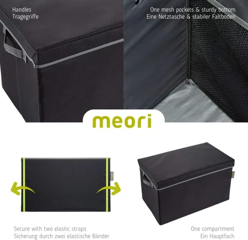 Vista 8 de meori Caja de almacenamiento con tapa, grande, color negro lava