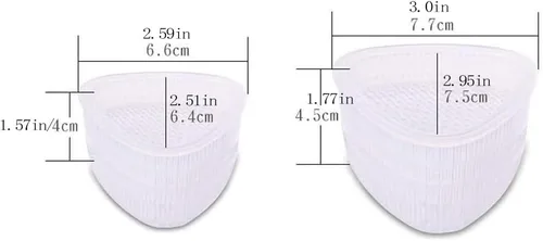 Vista 3 de Forma de molde triangular para sushi, herramienta de bricolaje, color blanco 2 piezas