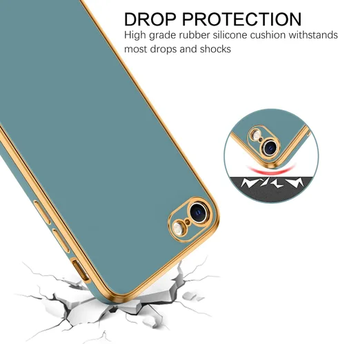 Vista 8 de VENINGO Funda para iPhone SE, iPhone 7/8, TPU suave y delgada con pulsera ajustable, resistente a los arañazos y a prueba de golpes, funda