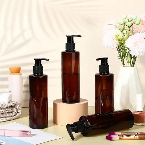 Vista 3 de Thyle 20 botellas dispensadoras de plástico recargables de 8 onzas, contenedor de loción a granel, contenedor de viaje con bloqueo de viaje