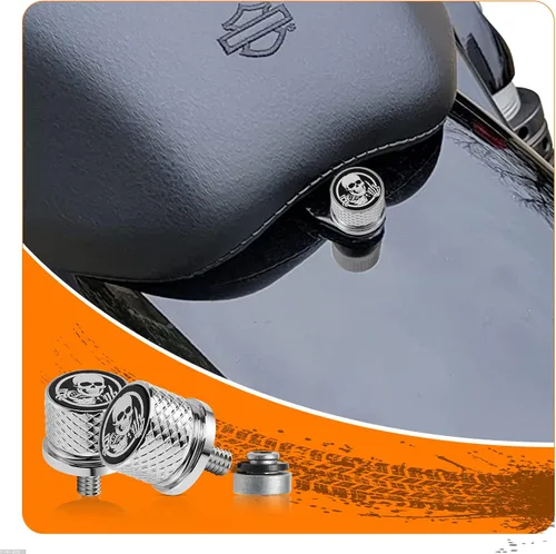 Vista 2 de Kit de tornillos y tuercas de acero inoxidable cromado para guardabarros trasero de 1/4"-20 roscas de montaje rápido compatible con Harley Touring