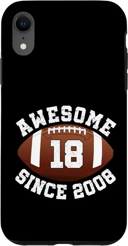 Vista 25 de Awesome Since 2008 18th Birthday Men Son American Football Case for iPhone 17