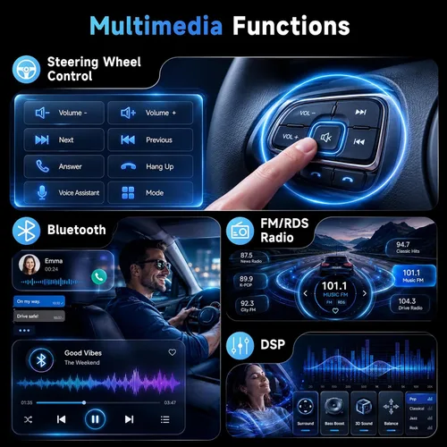Vista 7 de Radio de coche 2G+64G para Toyota Camry 2006-2011 con Carplay/Android Auto