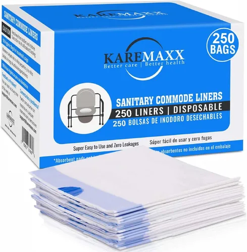 Vista 8 de Revestimientos desechables para orinal – 50, forros de inodoro para cama, bolsa de inodoro portátil, bolsas de orinal para inodoro portátil, forros