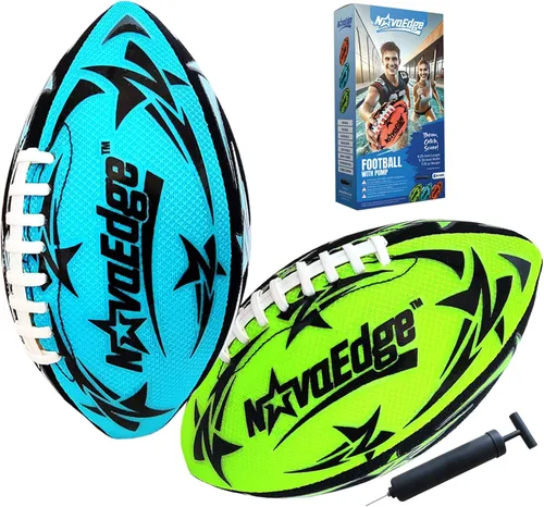 Vista 10 de Hydro Water Football - 9.25-Inch Mesh Outer with Rubber Bladder for All Ages - Pool, Lake, Beach Play Textured Grip with Real Laces Includes