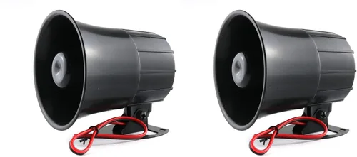 Vista 7 de E-outstanding Alarma de cuerno de sirena de seguridad DC12V 15W para sistema de alarma
