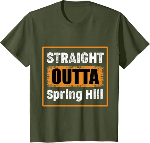 Vista 11 de Straight Outta Spring Hill Tennessee USA - Camiseta de humor vintage, Negro