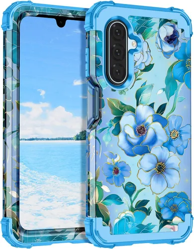 Vista 15 de Hekodonk Funda para Galaxy A17 5G, tres capas de protección resistente a prueba de golpes, plástico duro+silicona suave, funda protectora de cuerpo