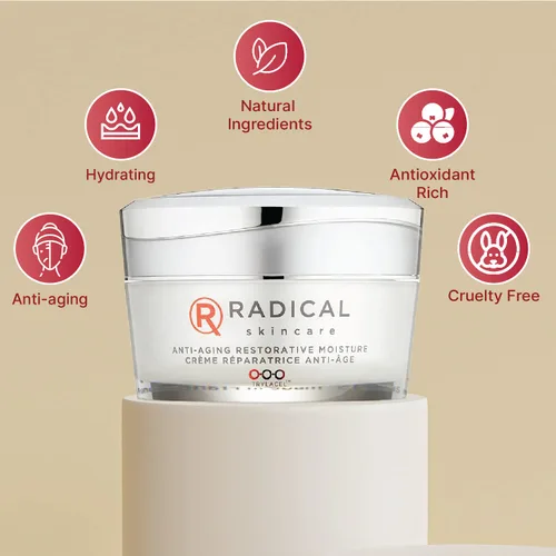 Vista 5 de Radical Skincare Hidratante restaurador antienvejecimiento - con jojoba, vitamina E y aloe Hidratante Rico en antioxidantes, no se seca, suave