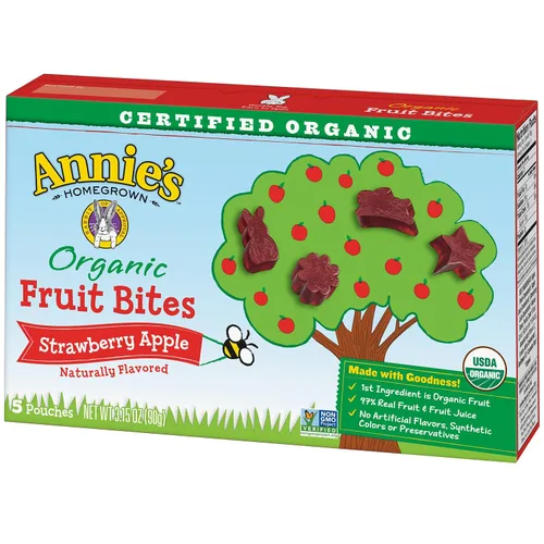 Vista 42 de Bocadillos Orgánicos Building Blocks de Annie's con Sabor a Fruta, Sabores de Frutas Variados, Sin Gluten, 10 Bolsas, 7 oz Formas de bloques