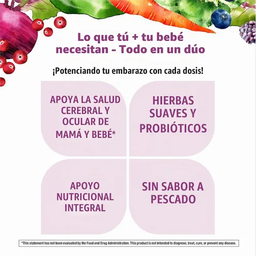Vista 4 de Rainbow Light Prenatal Daily Duo: Prenatal One Multivitamin and Prenatal DHA- 30 Tablets and 30 Softgels (El embalaje puede variar)