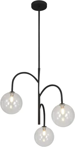 Vista 17 de Candelabro de globo de vidrio de leche de 3 luces, moderno de 1-oro+blanco