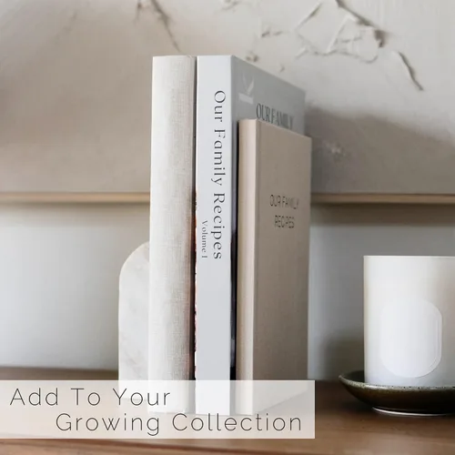 Vista 4 de Libro de Recetas para Escribir Tus Propias Recetas - Gran Diario de Cocina en Blanco Personalizado para la Familia, Contiene 200 Plantillas