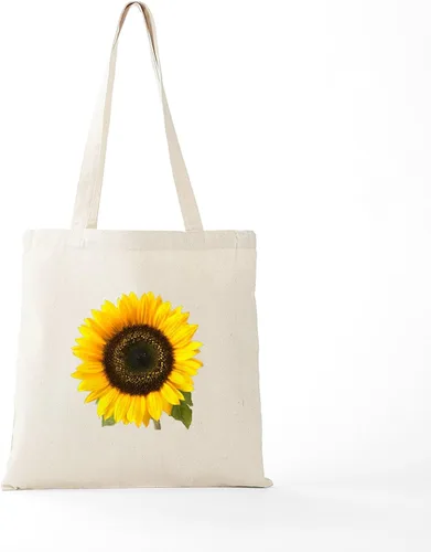 Vista 5 de CafePress Bolsa de asas de girasol Bolsa de asas de lona natural, bolsa de compras reutilizable, Caqui, S