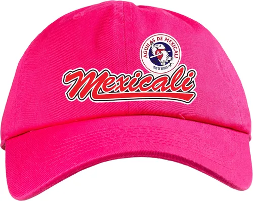 Vista 2 de Aguilas de Mexicali Club of Baseball Gorra Gorra Color Azul Marino, H. Rosa