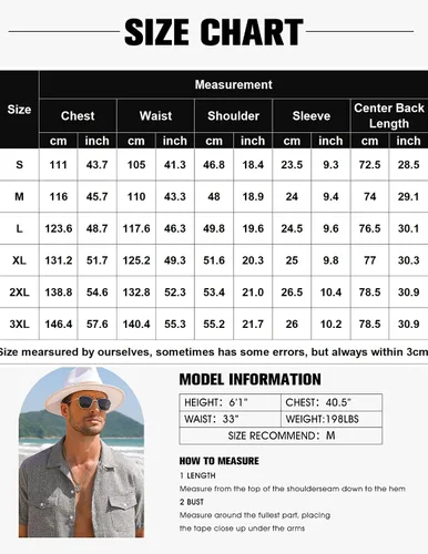 Vista 5 de COOFANDY Men's Linen Short Sleeve Button Down Shirt Casual Cuban Collar Summer Beach Shirts Vacation Essentials