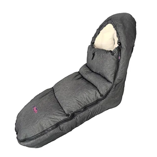 Vista 10 de Bolsa impermeable para cochecito de invierno para niños, ancho ajustable, antisuciedad, área de pies abierta, con capucha, todas las características