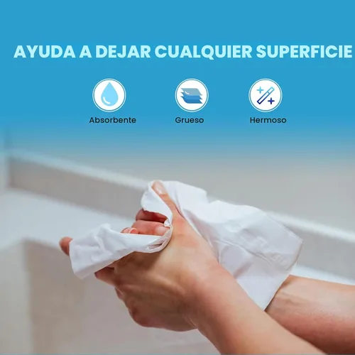 Vista 5 de Perfect Stix - Toallas de papel multiplegables blancas- Paquete de 2-250 ct. Total de 500 toallas