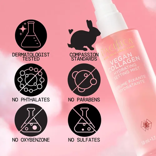 Vista 6 de Pacifica Beauty Vegan Colágeno Hidratante - Imprimación facial hidratante iluminadora para piel húmeda, con colágeno vegano y escualano para un