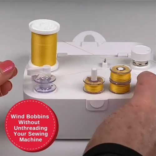 Vista 7 de SINGER Bobinadora portátil Máquina de bobinado de bobina compacta y fácil de usar con apagado automático Compatible con bobinas de clase 15 y 15J
