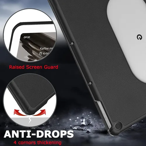 Vista 3 de NINKI Funda para tablet Google Pixel – Cuero, policarbonato duro a prueba de golpes + carcasa trasera de piel sintética, funda ligera con soporte