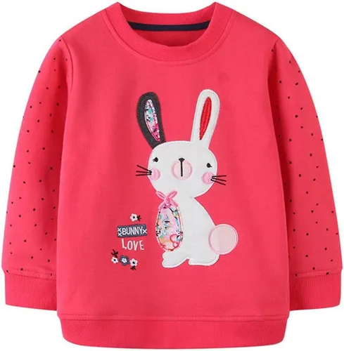 Vista 20 de HILEELANG - Sudaderas de cuello redondo para niñas, manga larga, para invierno