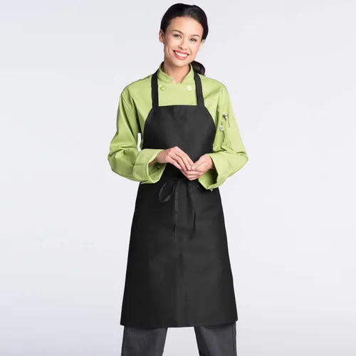 Vista 2 de Delantal unisex clásico con peto para el uniforme de trabajo