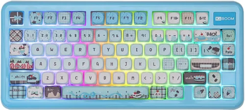 Vista 10 de KiiBoom Phantom81 Lite 75% Junta Teclado mecánico, VIA programable Negro