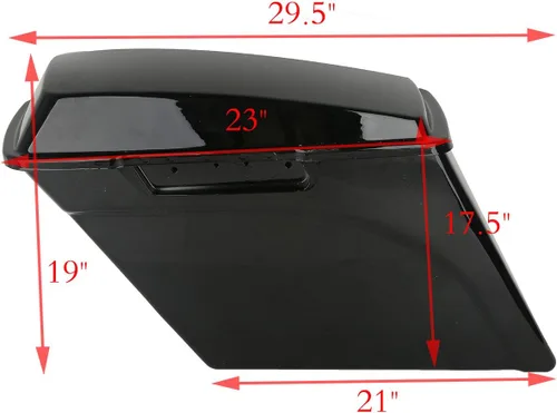 Vista 2 de XMT-MOTO Alforjas rígidas extendidas de 5 pulgadas para modelos Harley Touring FLT FLHT FLHTCU FLHRC Road King Road Glide Street Glide Electra Glide