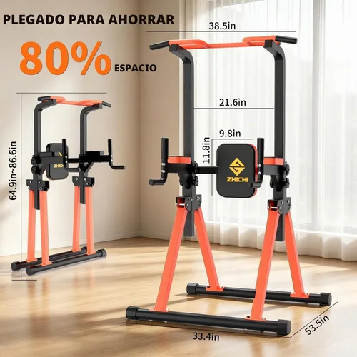 Vista 2 de Z ZHICHI Estación de inmersión plegable con capacidad de peso de 400 libras