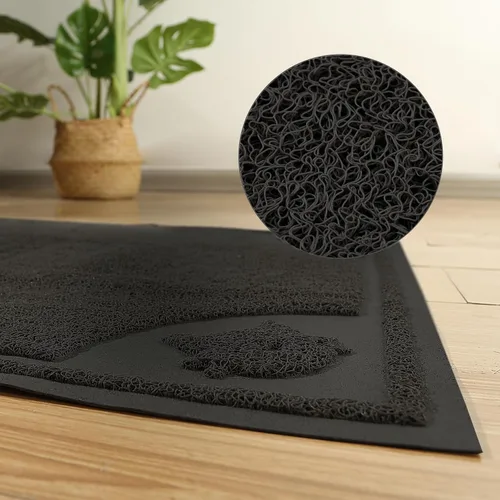 Vista 7 de Mr. Pen - Tapete grande de arena para gatos, 23 x 35 pulgadas, tapete negro para caja de arena para gatos, tapete para atrapar arena para gatos