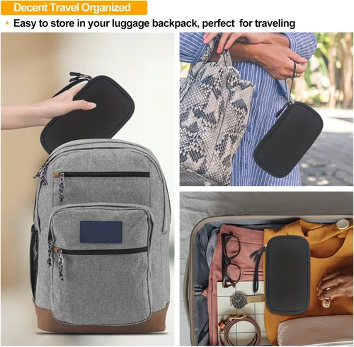 Vista 6 de Elonbo Bolsa de kit, estuche de transporte EpiPen, kit de medicina de viaje para 2 bolígrafos Epi o Auvi Q, inhalador de asma, aerosol nasal