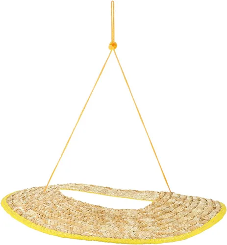 Vista 9 de UKCOCO Capucha de protección solar, sombrero duro de paja de trigo, transpirable y ligero, ideal para trabajadores de la construcción, trabajo