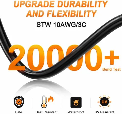 Vista 3 de NEMA L14-30P a 6-50R Cable adaptador de generador a soldador
