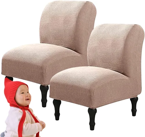 Vista 67 de Fundas elásticas para silla sin brazos, extraíbles y lavables, de elastano jacquard sin reposabrazos, protector de muebles para sala de estar, Verde