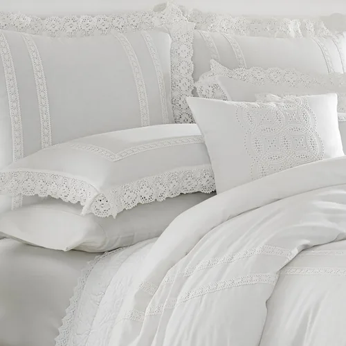 Vista 4 de Laura Ashley - Juego de funda de edredón tamaño individual, ropa de cama reversible de algodón con funda a juego, decoración ligera del hogar
