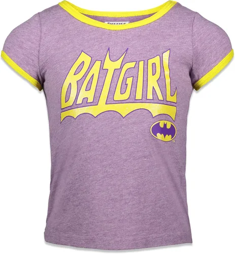 Vista 4 de DC Comics Liga de la Justicia Batgirl Super Girl Wonder Woman - Paquete de 3 camisetas para niños pequeños a grandes