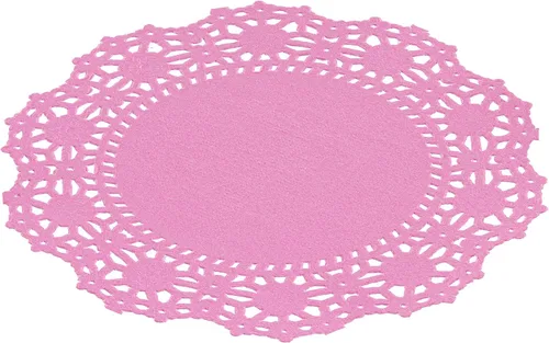 Vista 93 de Restaurantware Pastry Tek Blondas de Encaje de 4 x 4 Pulgadas 100 Vajilla Decorativa - Blondas de Mesa Desechables Redondas de Papel Negro