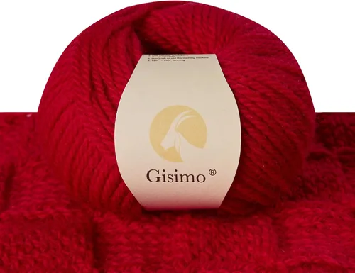 Vista 42 de 100% lana de merino para tejer, 3 capas de lana lujosa y suave para tejer a mano y ganchillo (ámbar, 1 bola)
