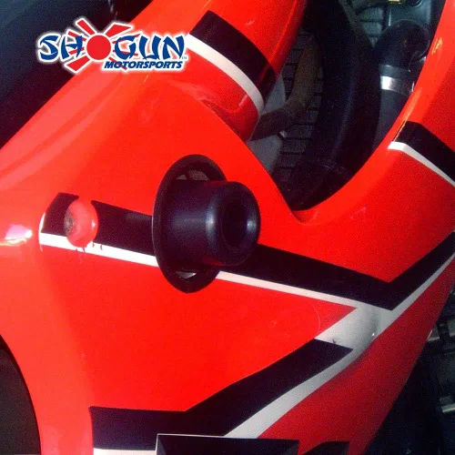 Vista 2 de Shogun 1999 2000 2001 2002 2003 2004 2005 2006 compatible con Honda CBR600 F4 F4I Deslizadores de marco negro - 750-3209 - Fabricado en los Estados