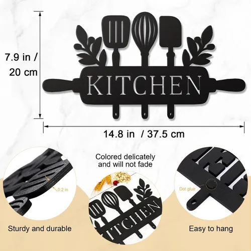 Vista 3 de Letrero de madera para cocina, decoración rústica de cocina de granja (estilo 1)