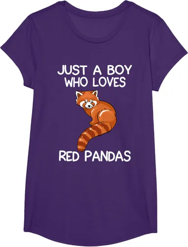 Vista 56 de Just A Boy Who Loves Red Pandas Gift - Camiseta con diseño de panda roja, Negro, S