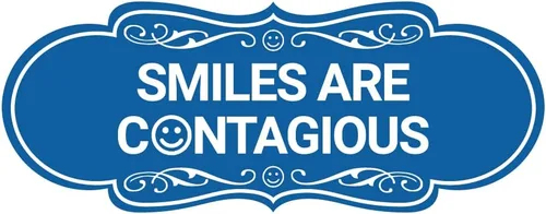 Vista 8 de Designer Smiles Are Contagious - Letrero (Negro) - Mediano