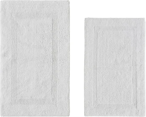 Vista 41 de Better Trends Alfombra de Inodoro en Forma de U Cubierta de Asiento de Inodoro de Lujo 100% Algodón Absorbente de Agua, Cubierta de Tapa Reversible
